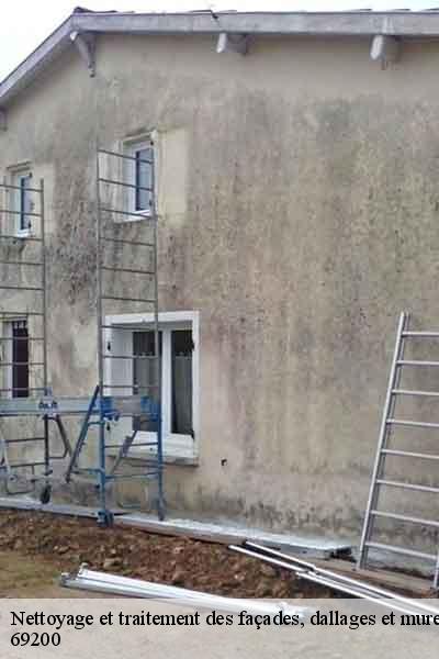 Nettoyage et traitement des façades, dallages et murets  venissieux-69200 Balland élagueur paysagiste